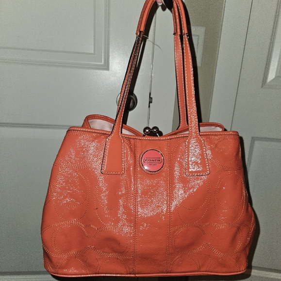 Coral Coach Purse - Picture 1 of 7